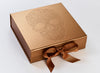 Copper Folding Luxury Gift Box with custom debossed design