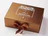 Coper Gift Box with Custom White Printed Design