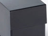 Small Black Cube gift box magnetic front closure detail from Foldabox USA