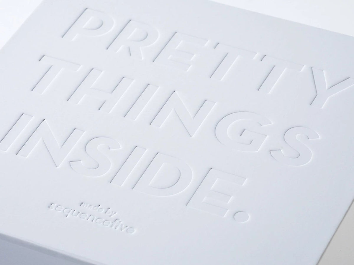 White XL Deep Gift Box with Custom Debossed Design