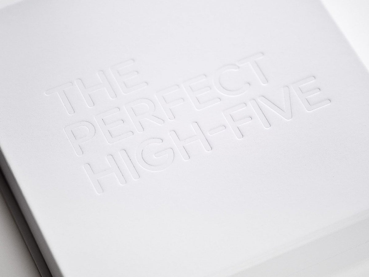 White Gift Box with Custom Debossed Logo to Lid