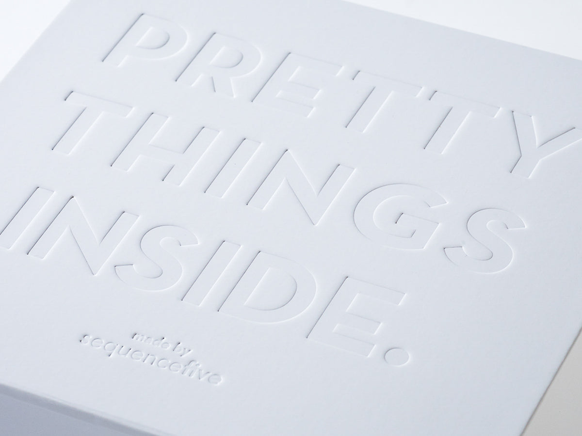 White XL Deep Gift Box with Custom Debossed Design