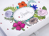 White Folding Gift Box Hand Decorated by Custom Cubed
