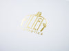Custom Gold Foil Printed Logo onto White Gift Box