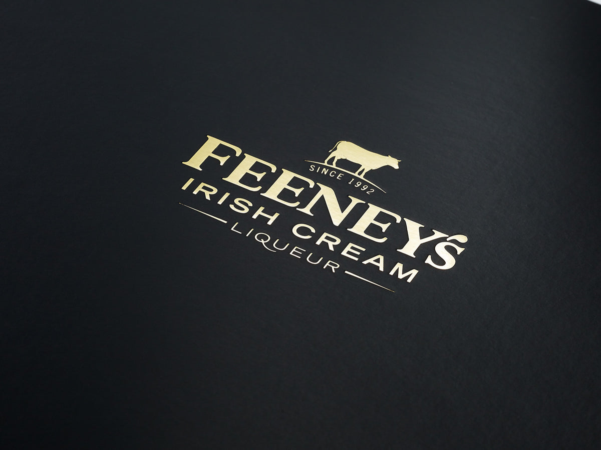 Black Luxury Folding Gift Box with Gold Foil Custom Printed Logo