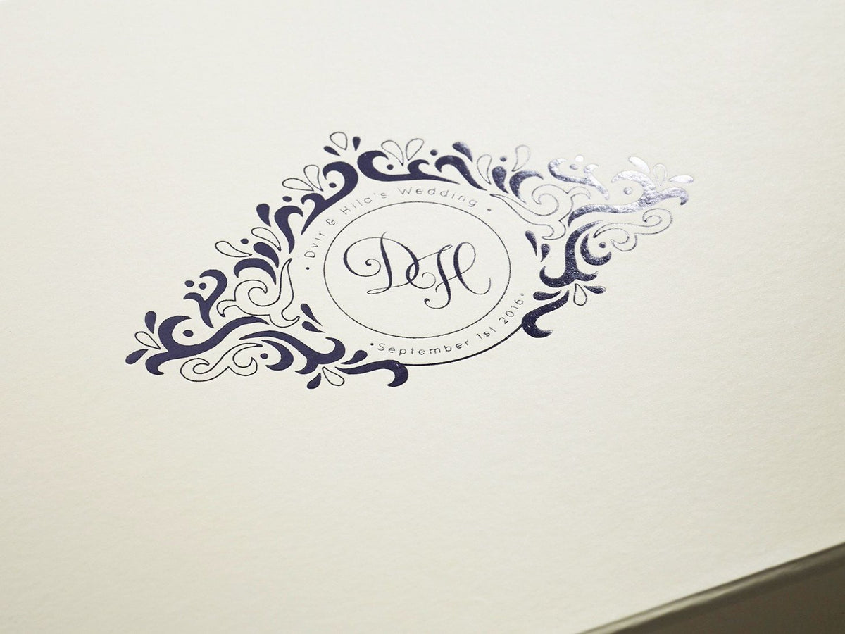 Custom Black Foil Logo Printed onto Ivory Gift Boxes