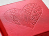 Red Luxury Gift Box with Custom Debossed Logo to Lid