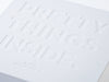 White Gift Box Shown with Custom Debossed Design to Lid