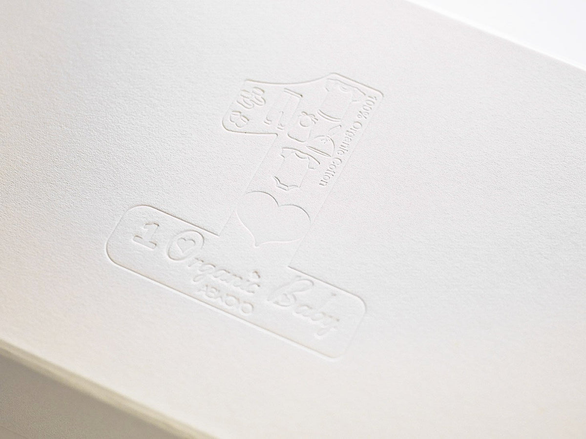 Ivory Folding Gift Box with Custom Debossed Logo to Lid