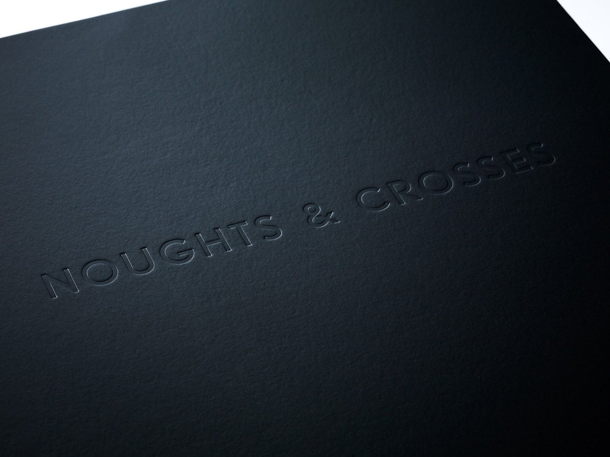 Black Large Gift Box with Custom Embossed Logo to Lid