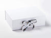 Example of Dress Stewart Double Ribbon Bow Featured on White A4 Deep Gift Box