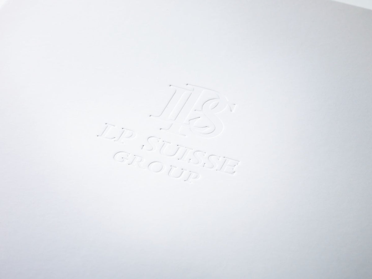 Custom Debossed Logo to Lid of White Gift Box