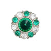 Emerald and Diamond Flower Gemstone Gift Box Closure