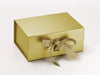 Gold A5 Deep Gift Box Sample with Changeable Ribbon Sample