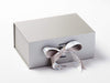 Example of Gold and Silver Marble Ribbon Double Bow Featured on Silver A5 Deep Gift Box
