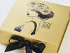 Example of Black Ribbon on Gold Gift Box