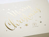 Custom Gold Foil Large Coverage Print Design onto Ivory Gift Boxes