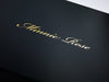 Black Gift Box with Custom Printed Gold Foil Logo to Lid