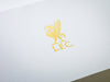 White Gift Box With Liverpool Football Club Logo in Gold Foil to Lid