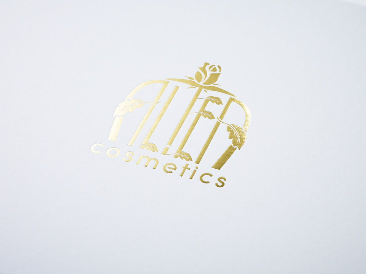 Custom Gold Foil Printed Logo onto White Gift Box