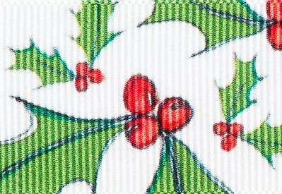 Holly Berry Festive Holiday ribbon for Slot Gift Boxes