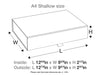 Ivory A4 Shallow Gift Box Assembled Size in Inches