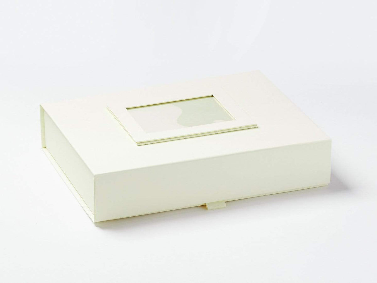 Ivory A4 Shallow Gift Box Featuring Ivory Photo Frame