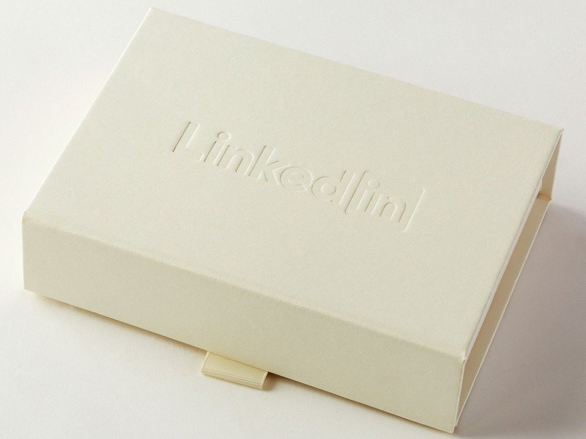 A6 Shallow Gift Box with Custom Debossed Logo to Lid