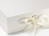 Ivory A4 Deep Luxury Gift Box with Changeable Ribbon Detail
