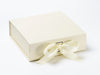 Pale Ivory Medium Folding gift Box with Changeable Ribbon