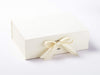 Example of Ivory God Dash Ribbon Double Bow Featured on Ivory A4 Deep Gift Box