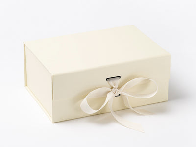 Ivory Luxury Folding Gift Boxes | Elegant Keepsake Packaging - FoldaBox USA