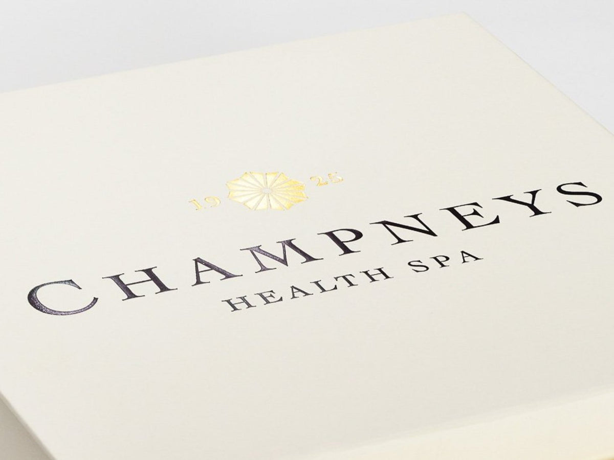 Ivory A5 Deep with Custom 2 Colour Foil Logo