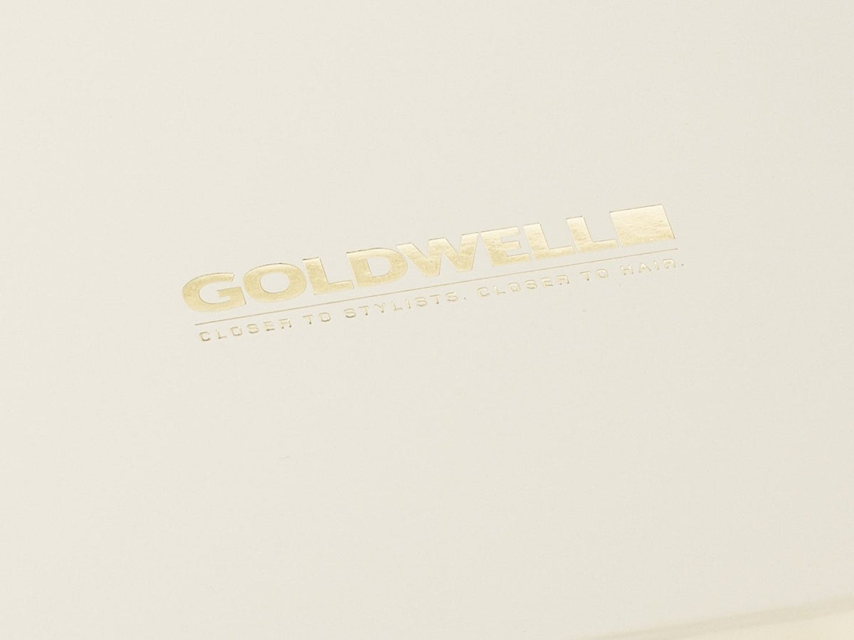 Ivory Folding Gift Box with Custom Gold Foil Logo