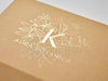 Natural Kraft Folding Gift Box with Gold Foil Custom Print