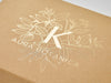 Natural Kraft Luxury Gift Boxes with Gold Foil Custom Logo
