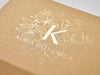 Natural Brown Kraft Folding Gift Boxes with Custom Gold Foil Print