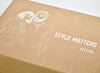 Natural Kraft Gift Box with Custom White Printed Design