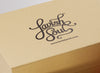 Custom Printed Black Logo on Natural Kraft Folding Gift Box