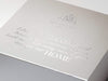 Silver Gift Box with Custom Silver Foil Tone on Tone Design