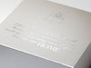 Silver Gift Box with Custom Silver Foil Printed Design