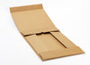 Foldabox USA Natural Kraft Folding Magnetic Gift Box Open Flat