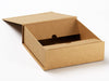 Natural Kraft Large Folding Gift Box Sample Showing Inner Flap Closure Detail