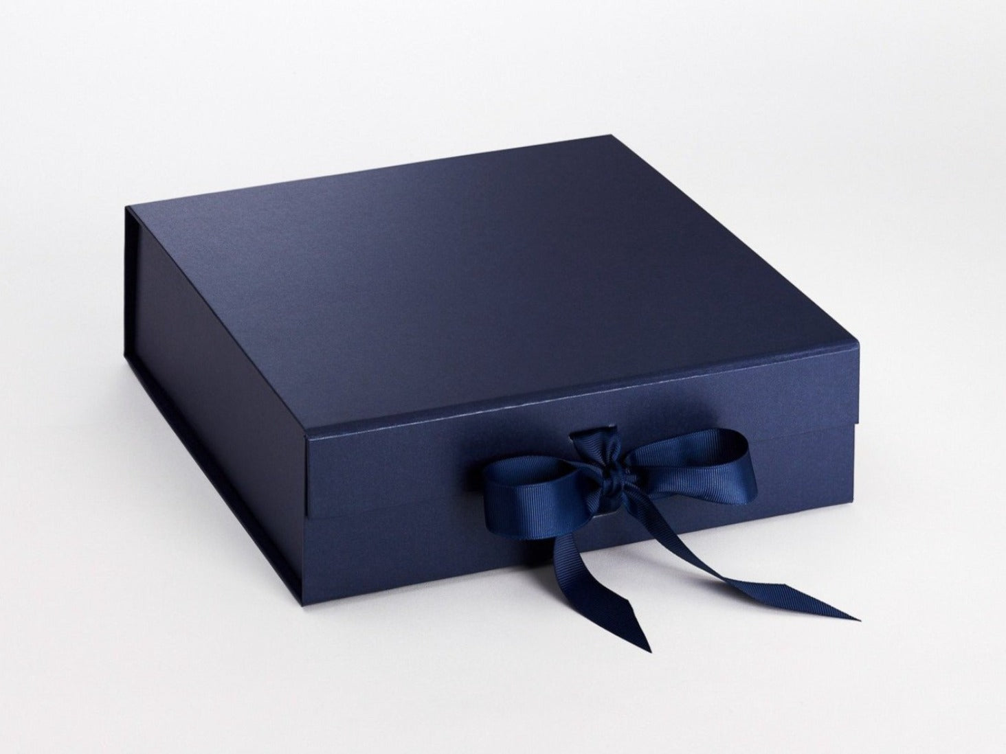 Navy Blue Large Folding Gift Box Sample Supplied with Ribbon