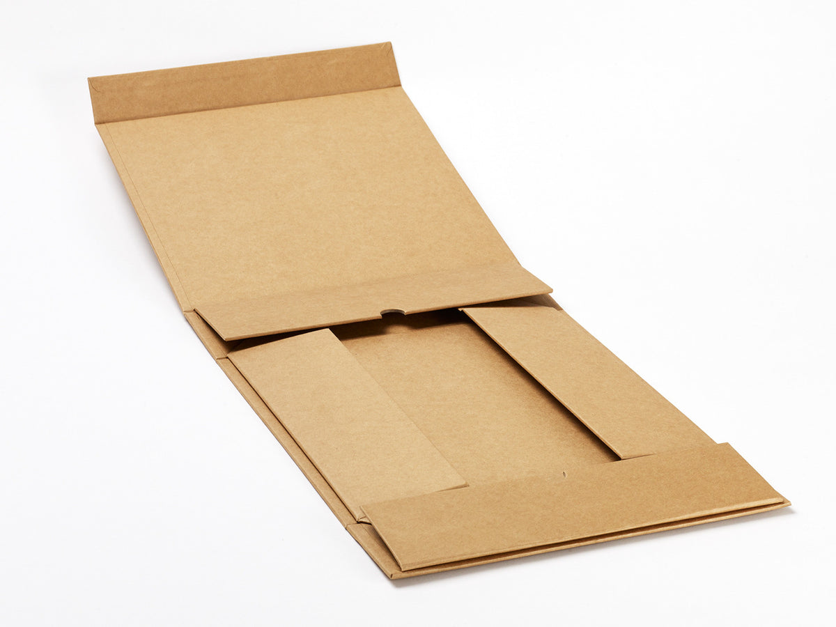 Foldabox Medium Natural Kraft Gift Box Open Flat