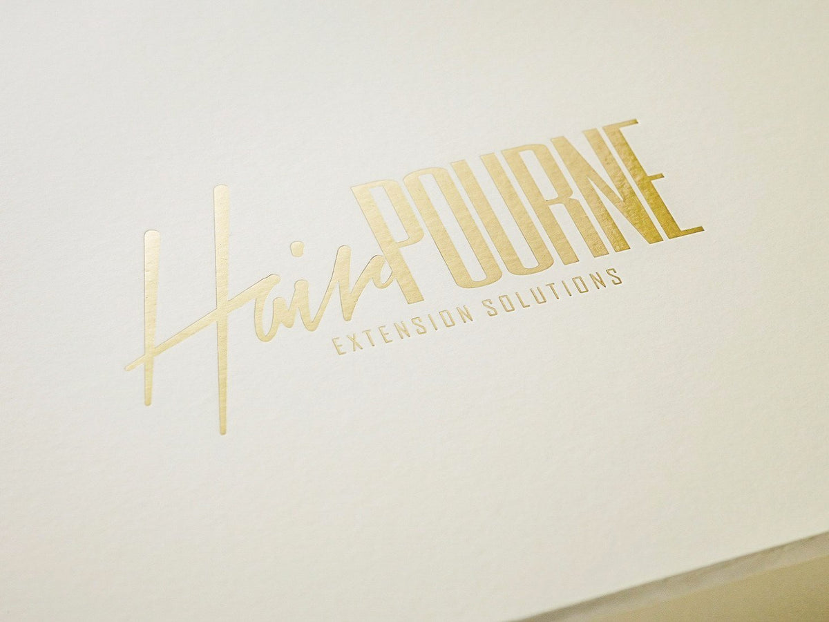 Custom Gold Foil Printed Logo to Ivory Folding Gift Box