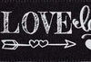 Black Chalkboard Love and Laugh Ribbon Sample