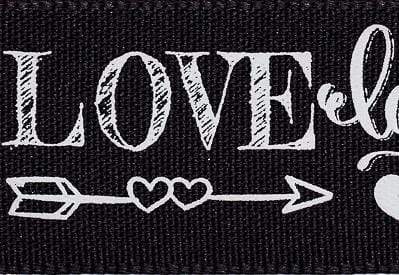 Black Chalkboard Love and Laugh Ribbon Sample