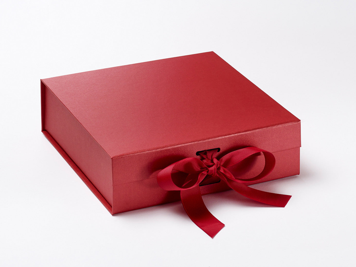 Red Medium Folding Gift Box with changeable ribbon