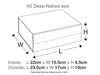 Naked Gray® Gift Box Sample Assembled Size in Centimeters